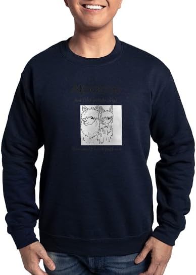 CafePress Alpaca Lover Sweatshirt Classic Crew Neck Light Sweatshirt - Navy
