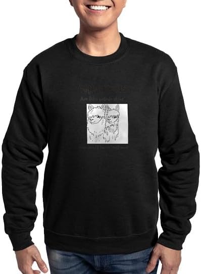 CafePress Alpaca Lover Sweatshirt Classic Crew Neck Light Sweatshirt - Black