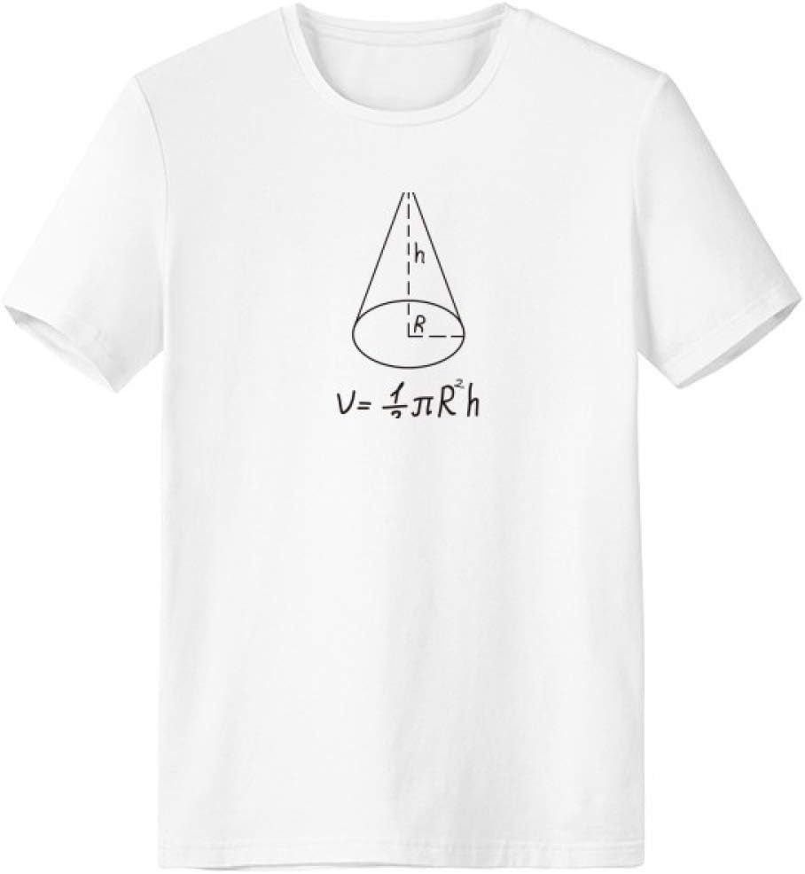 Math Kowledge Circular Cone Volume T-Shirt Workwear Pocket Short Sleeve Sport Clothing - As Pictured