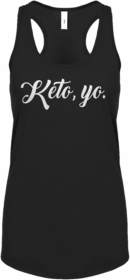 Keto, Yo Womens Racerback Tank Top - Black