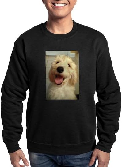 CafePress Happy Goldendoodle Sweatshirt Classic Crew Neck Light Sweatshirt - Black