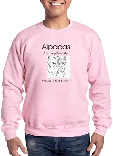 CafePress Alpaca Lover Sweatshirt Classic Crew Neck Light Sweatshirt - Pink