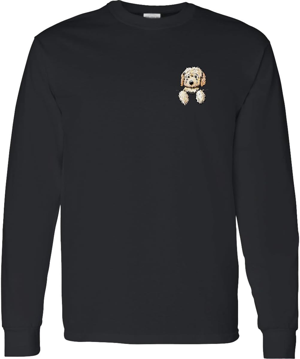 inktastic Pocket Goldendoodle Adult Long Sleeve T-Shirt 3X-Large 0040 Black - KiniArt 39fb - As Pictured
