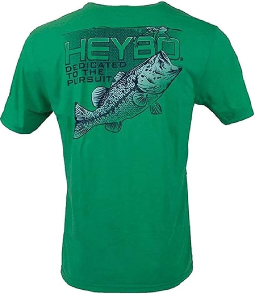 Heybo Freshwater Fishing SS T-Shirt, Freshwater Life T-Shirt Outdoors - Green
