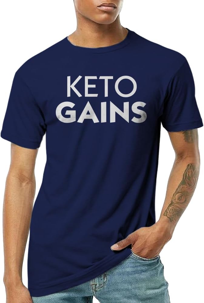Keto Gains Unisex T-Shirt - Navy Blue