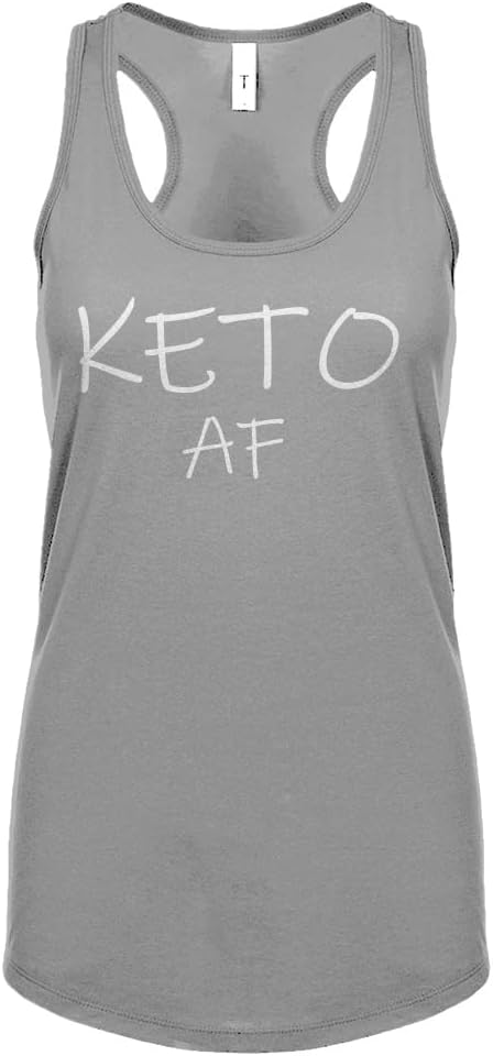 Keto AF Womens Racerback Tank Top - Heather Grey