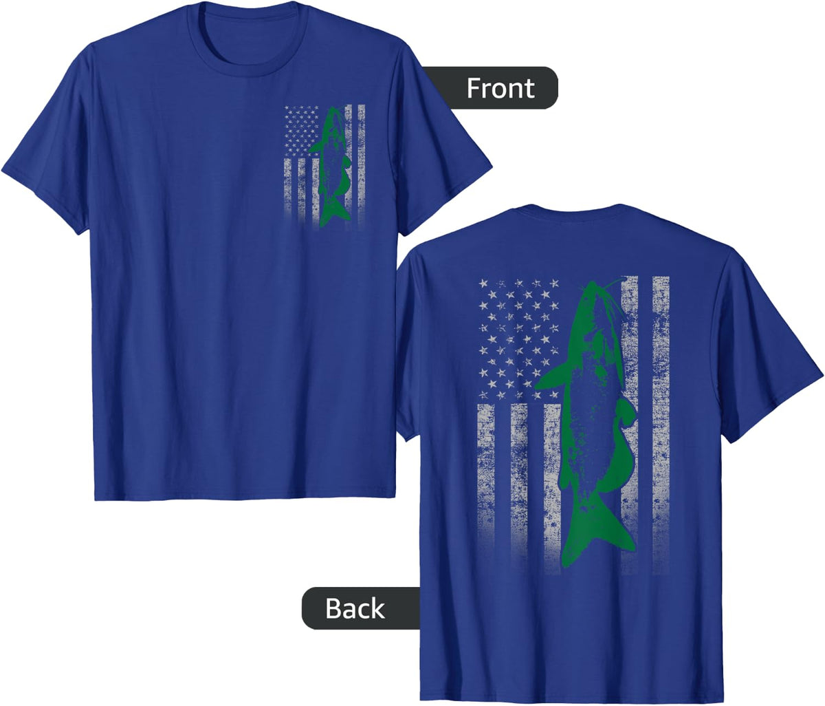Catfish Flag for Catfishing - Nice Catfisherman Flag T-Shirt - Royal Blue