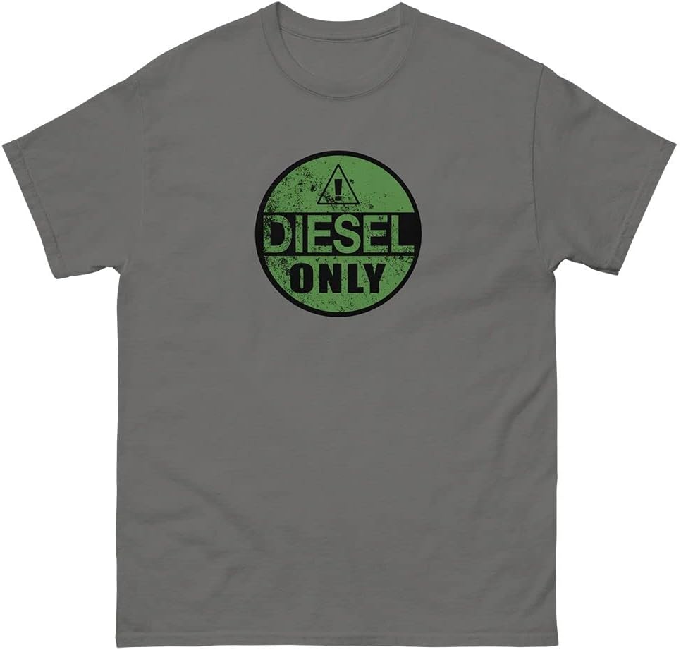 Diesel Truck Driver T-Shirt Mens Powerstroke Duramax Tee - Charcoal