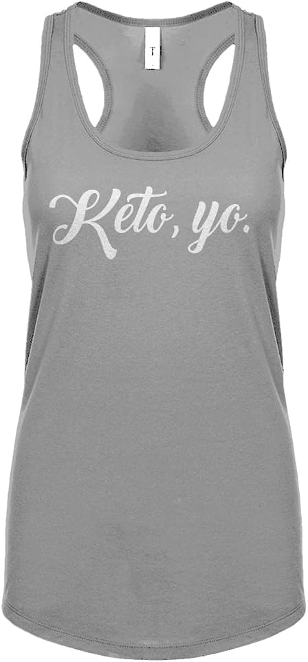 Keto, Yo Womens Racerback Tank Top - Heather Grey
