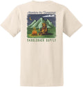 Saddleback Supply Men's Short Sleeve Heavy T-Shirt Collection - Natural \/ Camping Bear Logo