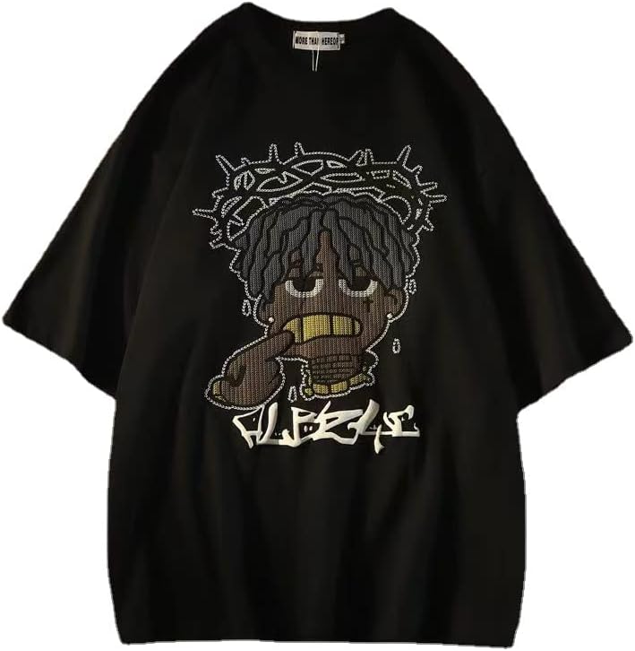 CEINOM Hip Hop Portrait Short Sleeve T-shirt Mens Oversized T Shirts Tees Cotton Tops Streetwear Casual Shirt Summer Tops -