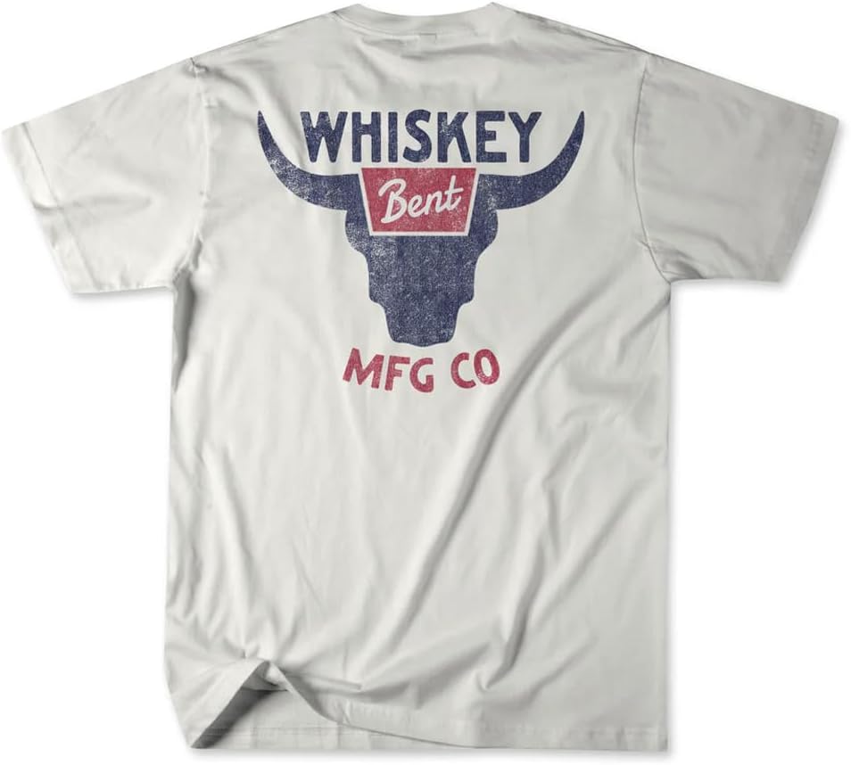 WHISKEY BENT HAT CO. Bull Graphic T-Shirt, Western Cowboy Tee with Bull Design, Rodeo Ranch Country Lifestyle Shirt - As