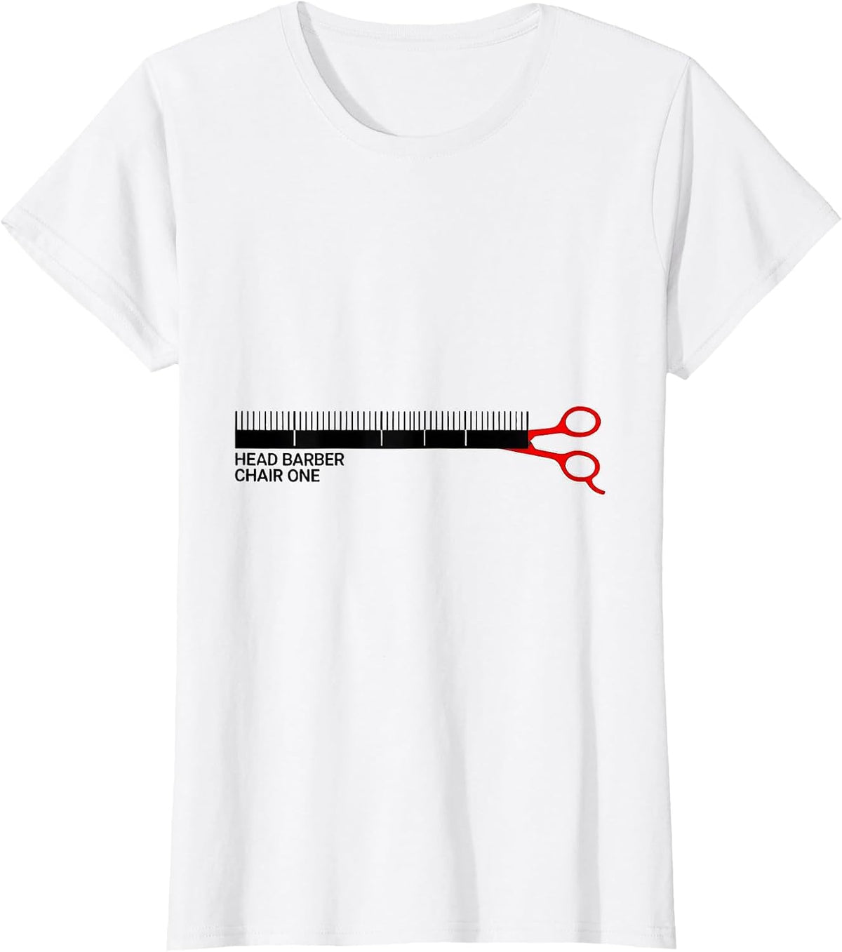 Women's Head Barber Chair One Funny Hairdresser Barber Gift T-Shirt - White