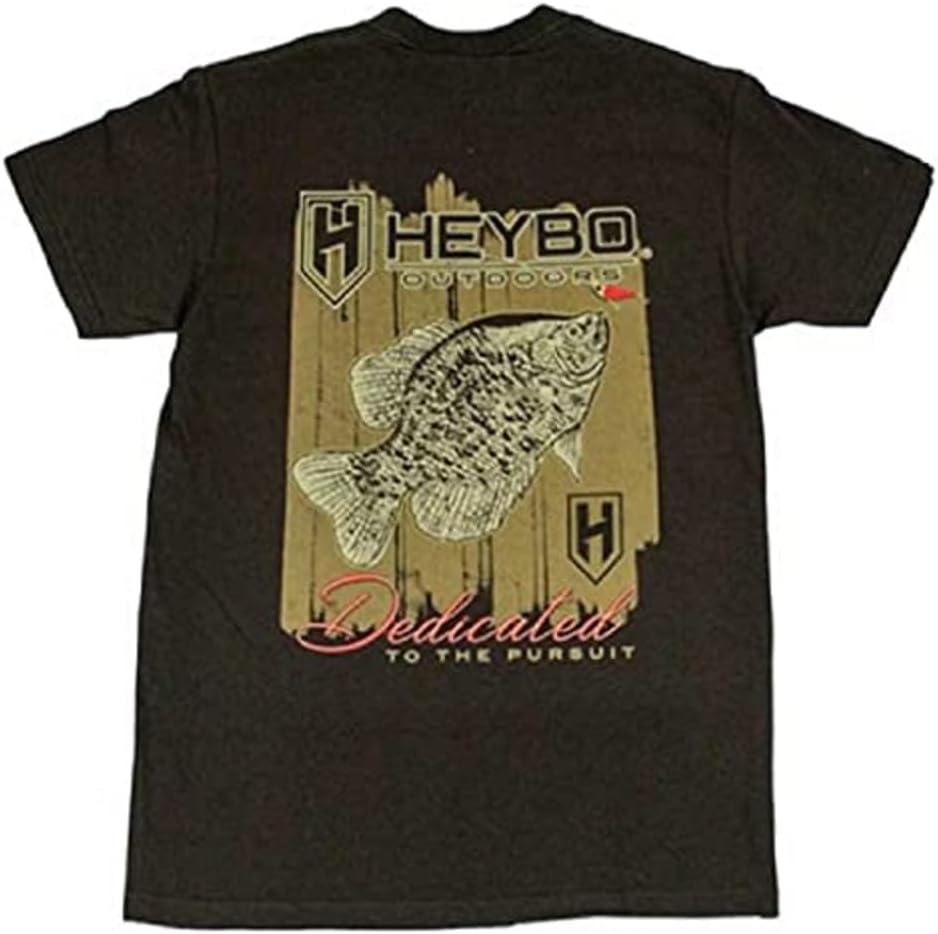 Heybo Freshwater Fishing SS T-Shirt, Freshwater Life T-Shirt Outdoors - Brown