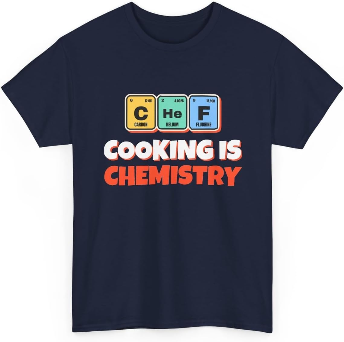 Chef Periodic Table Shirt, Funny Chemistry T-Shirt for Women and Men, Gift for Coworkers, Chefs and Lab Partners, Witty