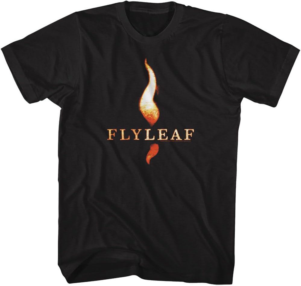 Fly Leaf - Mens Flame Logo Short Sleeve T-Shirt, Color Black, Size: Large - As Pictured