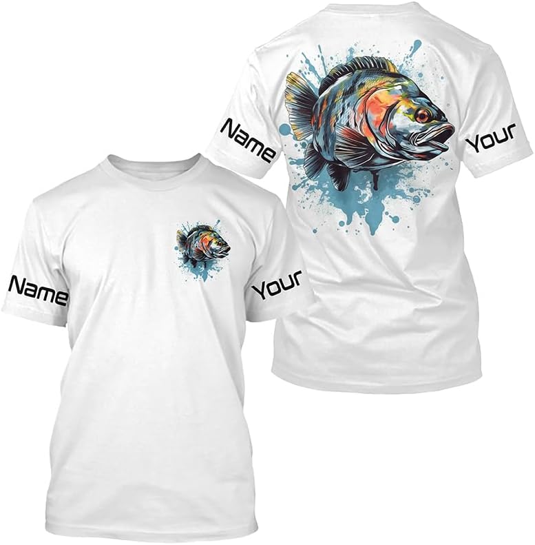 Personalized Crappie Tournament Fishing Shirts, Crappie Long Sleeve Fishing Jerseys - T-shirt Upf
