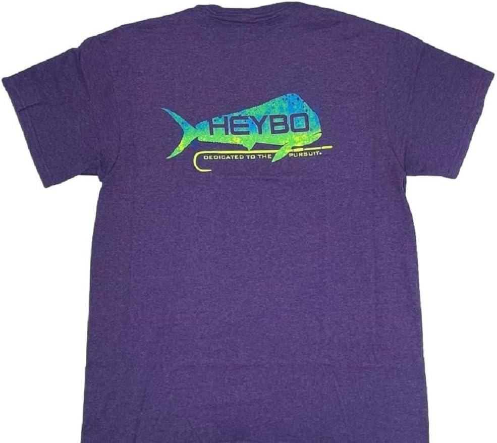 Heybo Saltwater Fishing SS T-Shirt, Saltwater Life T-Shirt - Purple Heather