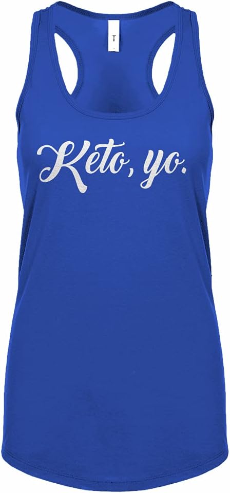 Keto, Yo Womens Racerback Tank Top - Royal Blue