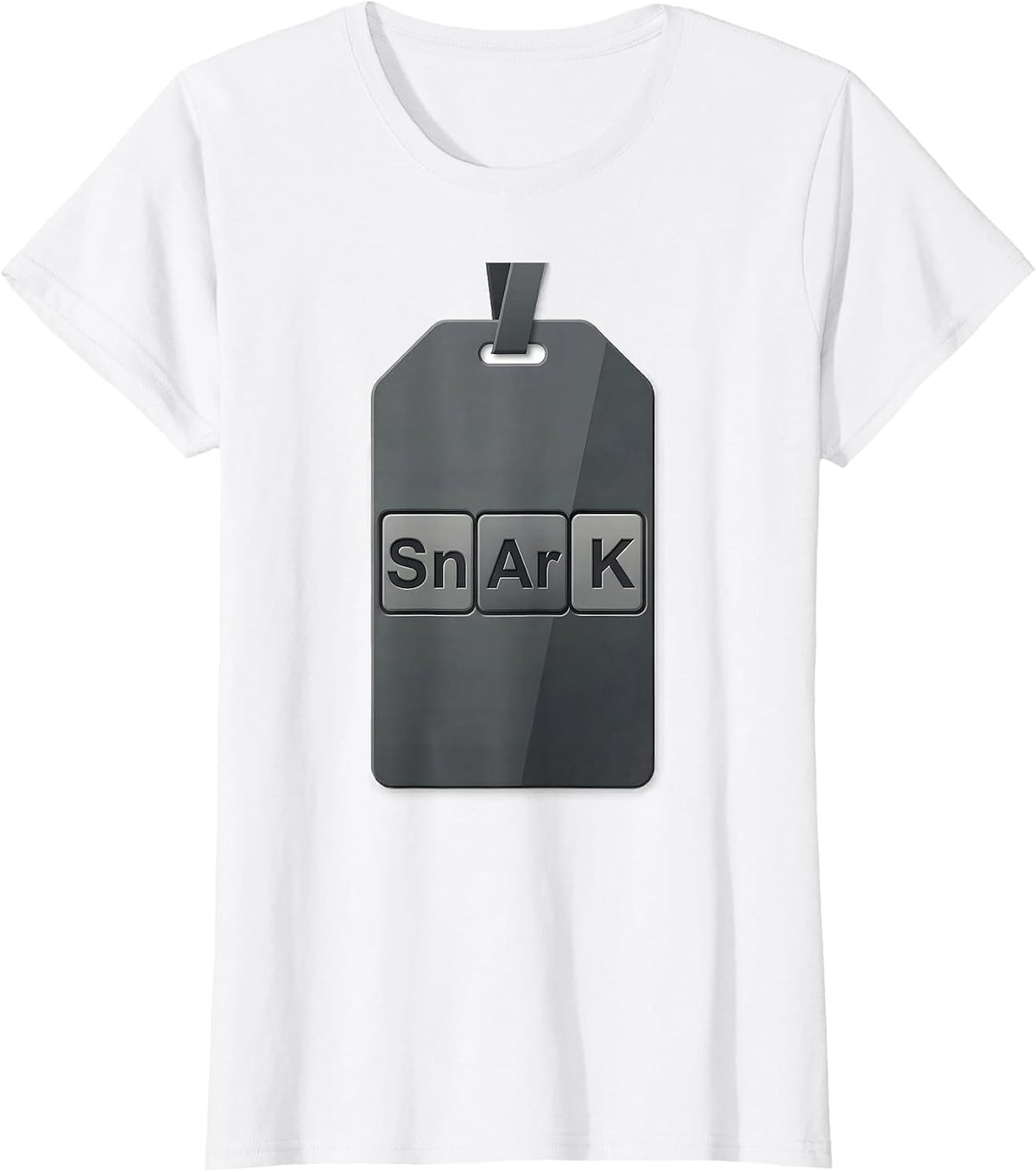 Women's Sn-Ar-K Funny Chemistry Nerd Humor Periodic Table Science T-Shirt - White