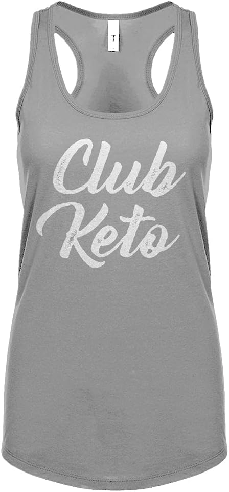 Club Keto Womens Racerback Tank Top - Heather Grey