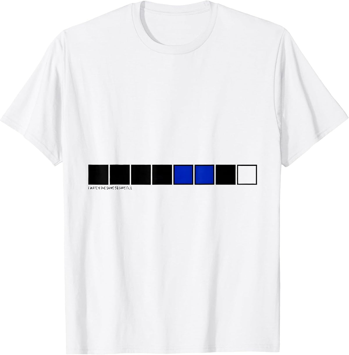 Men's I Watch The Same Square Fill Astronomy Lunar Cycle Science T-Shirt - White