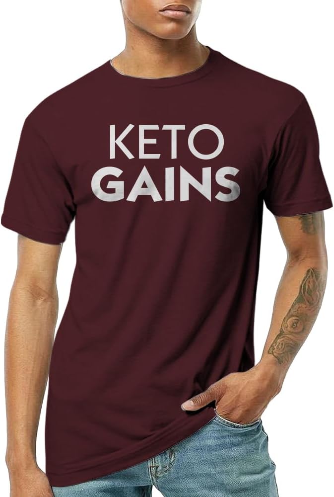 Keto Gains Unisex T-Shirt - Maroon