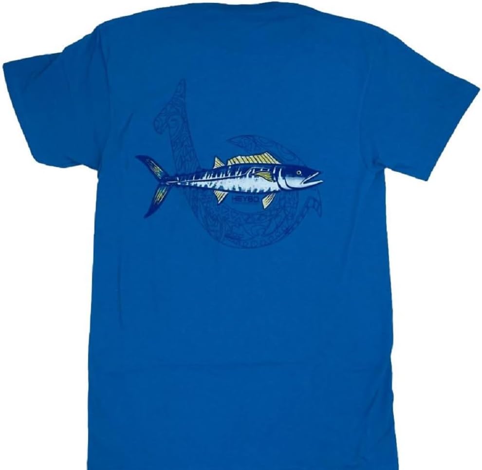 Heybo Saltwater Fishing SS T-Shirt, Saltwater Life T-Shirt - Royal Blue