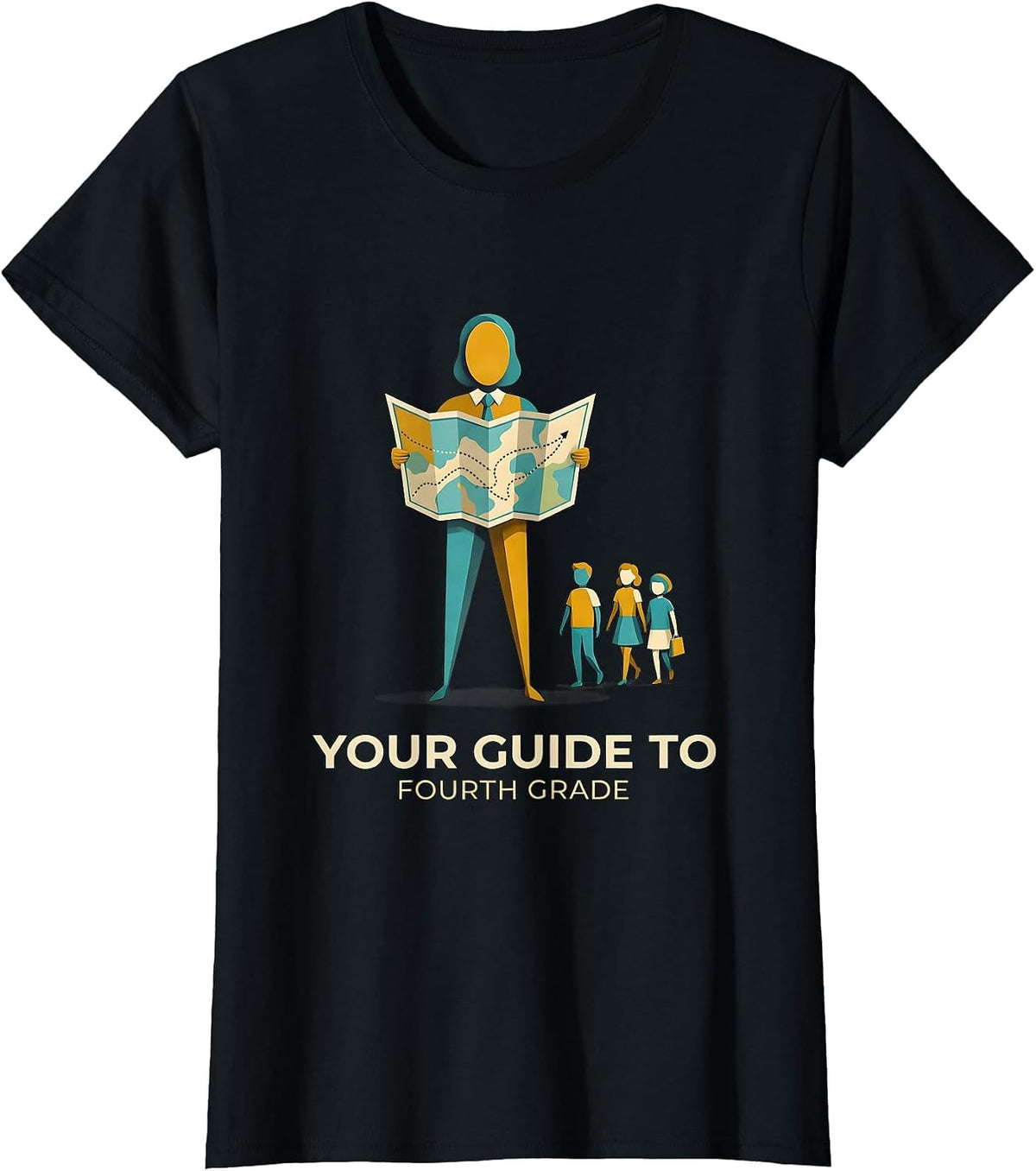 Your Guide To Fourth Grade Playful Teacher Back To School T-Shirt - Black