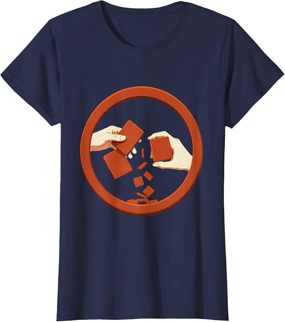 Women's Dyslexia Awareness Jumbled Letters Illustration T-Shirt - Navy Blue