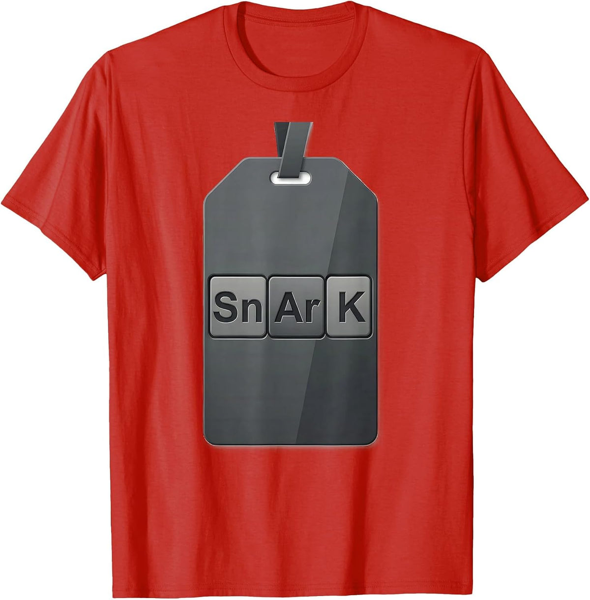 Men's Sn-Ar-K Funny Chemistry Nerd Humor Periodic Table Science T-Shirt - Red