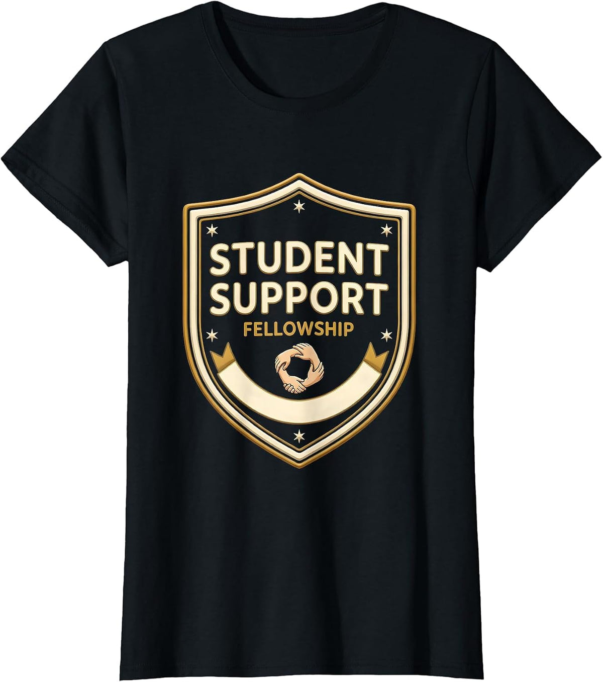 Student Support Fellowship School Counselor Social Worker T-Shirt - Black