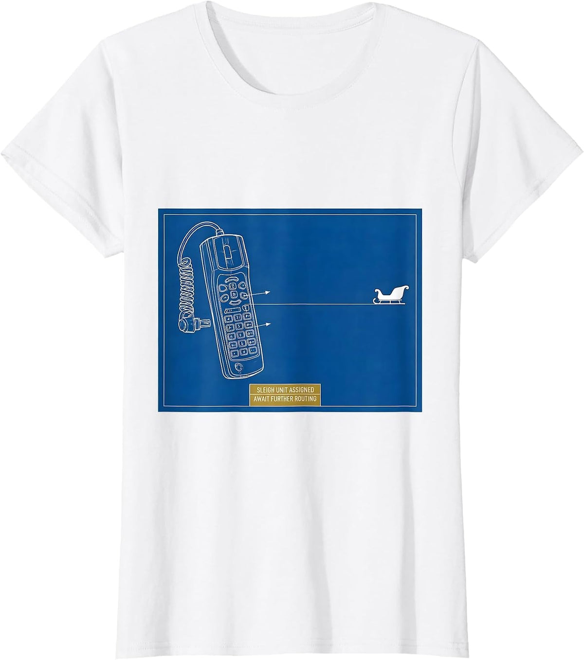 Sleigh Unit Assigned Await Further Routing 911 Dispatcher T-Shirt - White