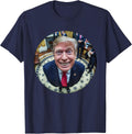 Donald Trump Teeth Grillz Funny Hip Hop Rap Iced Grill Bling T-Shirt - Navy Blue