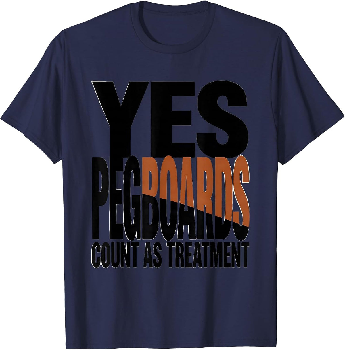Men's Yes, Pegboards Count As Treatment Retro Occupational Therapy T-Shirt - Navy Blue