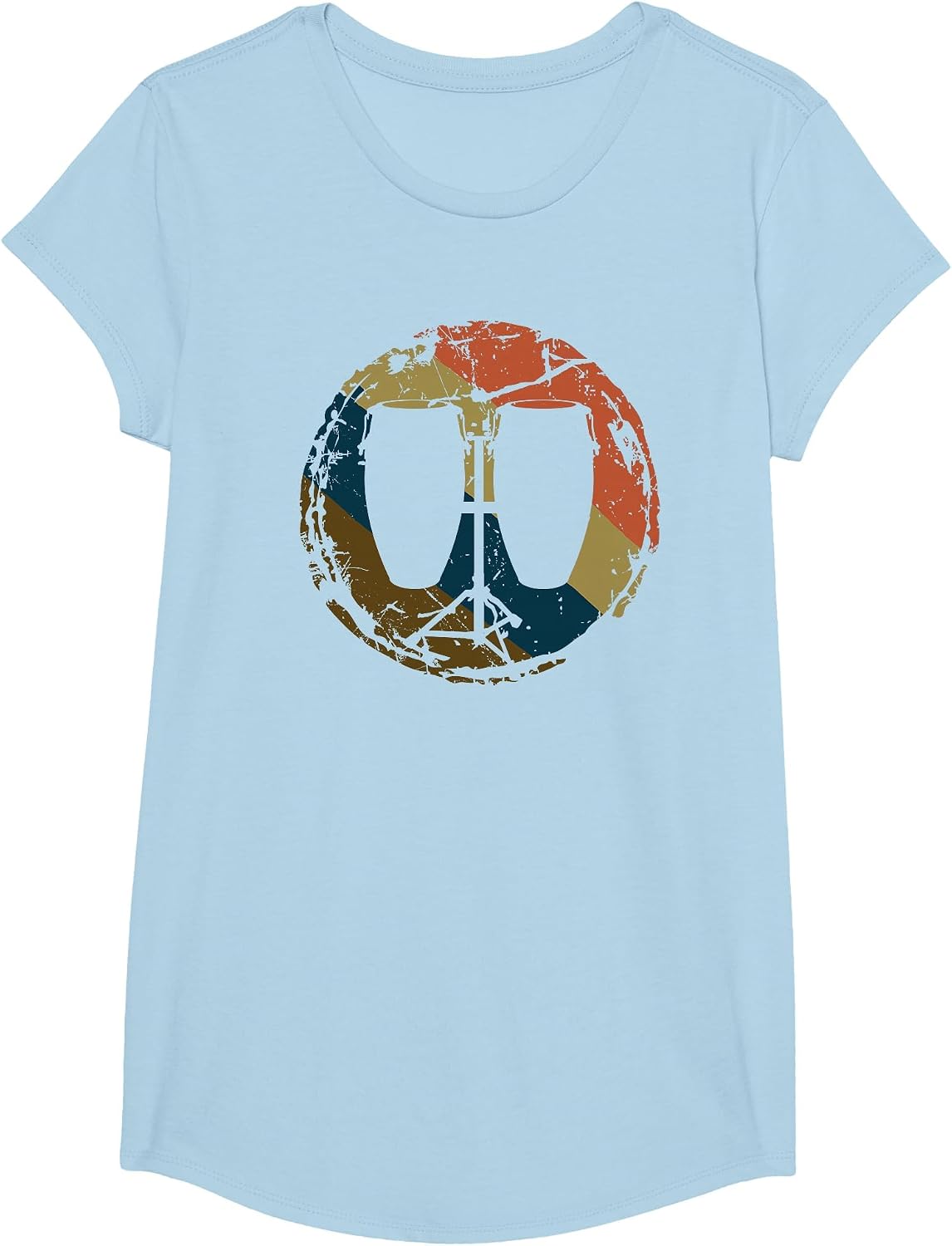 Play Bongo Player Drums Musical Instruments Bongos T-Shirt - Girls Baby Blue