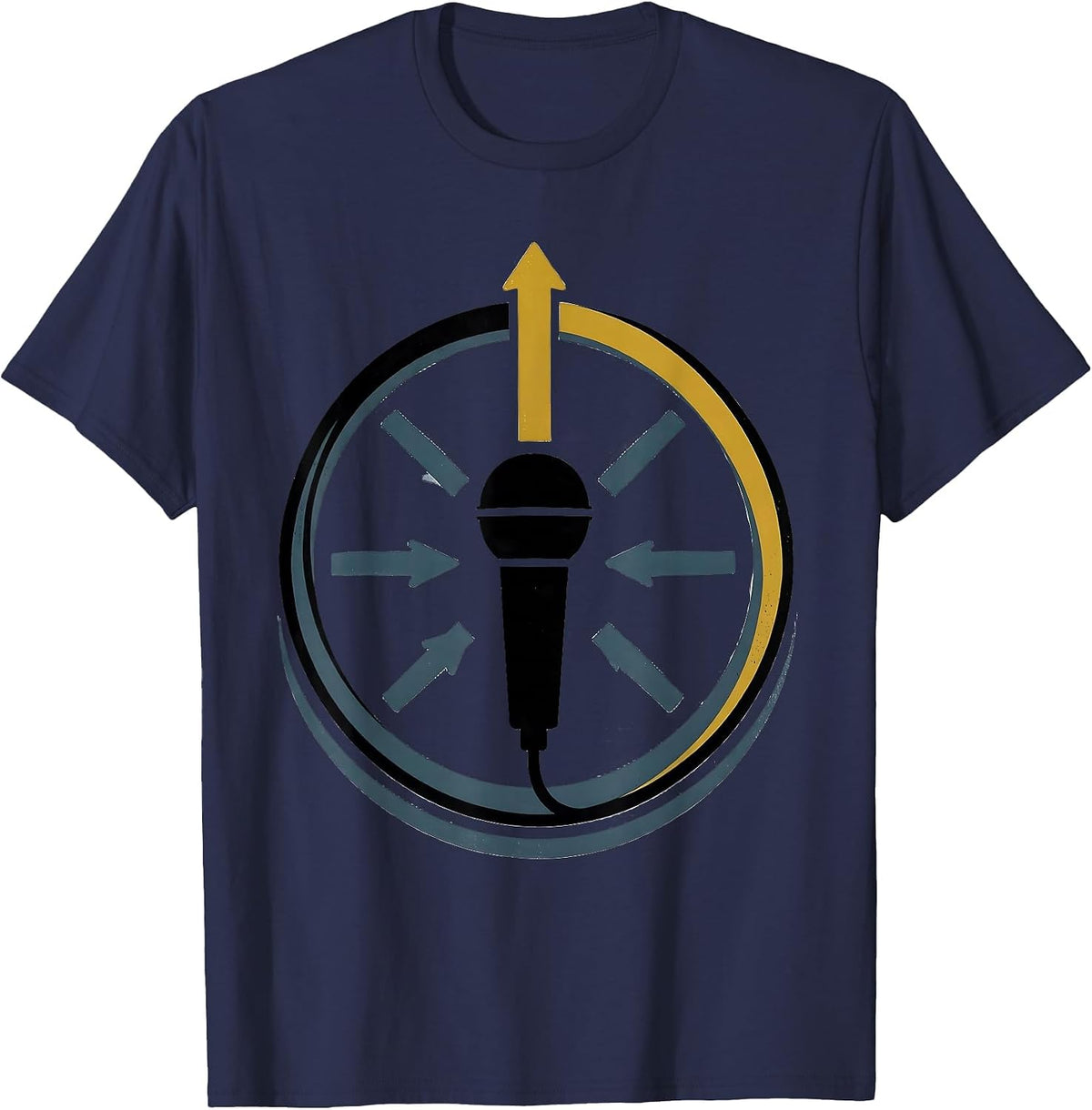 Sealed Badge Thin Gold Line 911 Dispatcher Tribute T-Shirt - Navy Blue