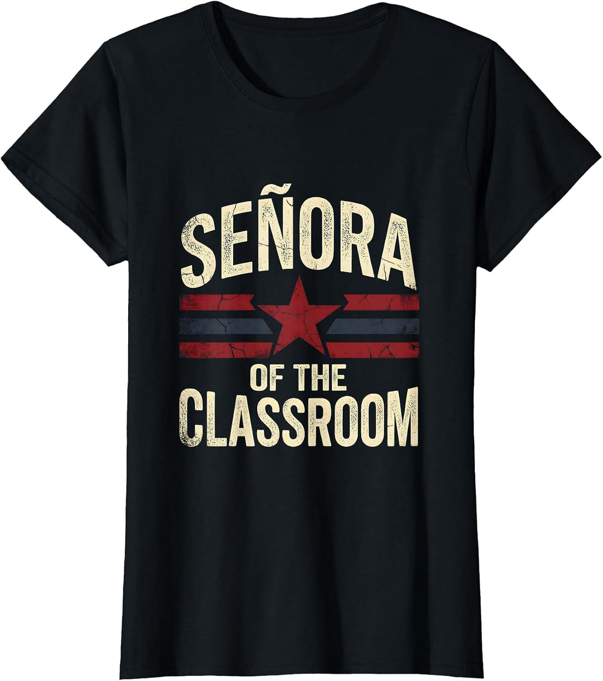 Senora of the Classroom Spanish Teacher Design T-Shirt - Black