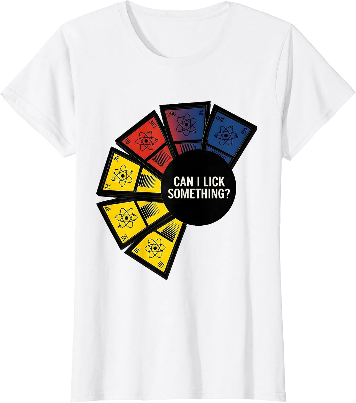 Can I Lick Something Funny Periodic Table Science Teacher T-Shirt - White