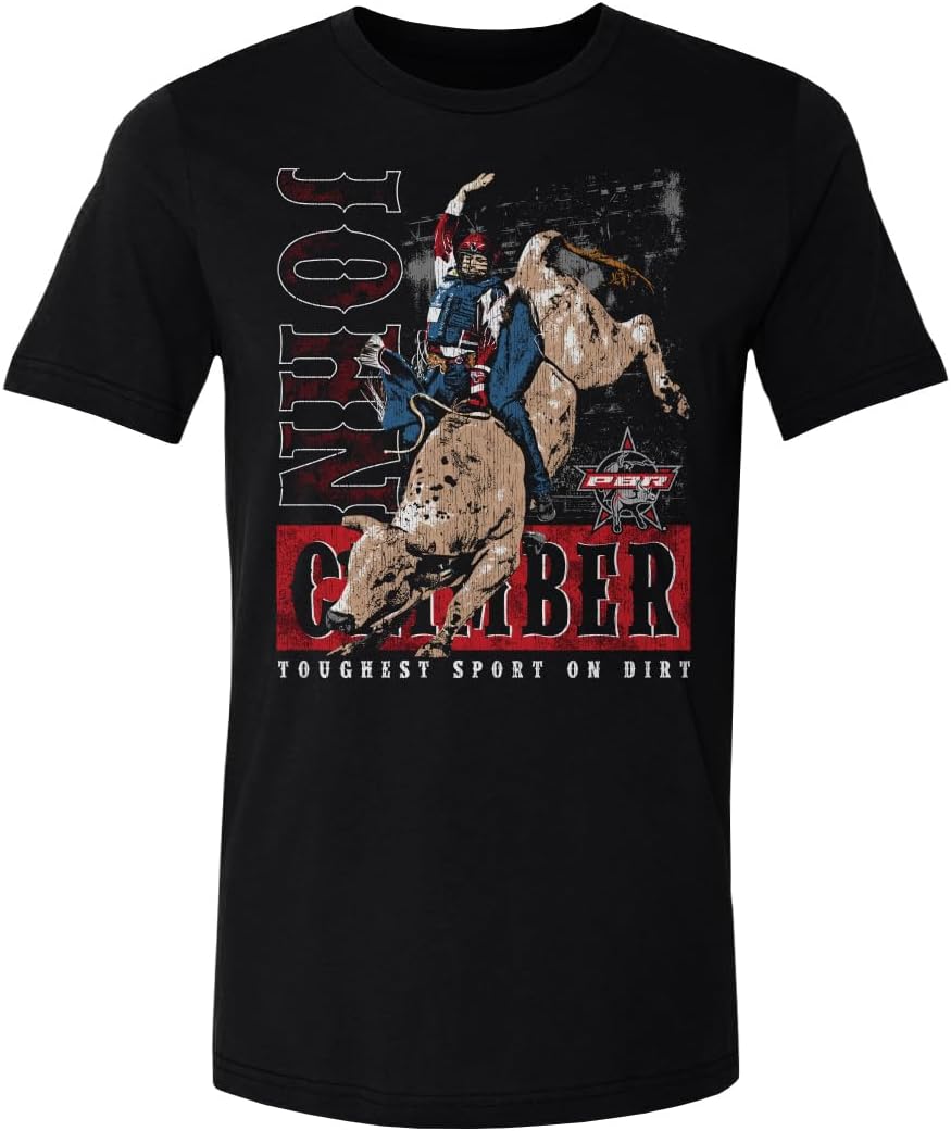 500 LEVEL John Crimber PBR Toughest Sport On Dirt Adult Men's Cotton T-Shirt - As Pictured