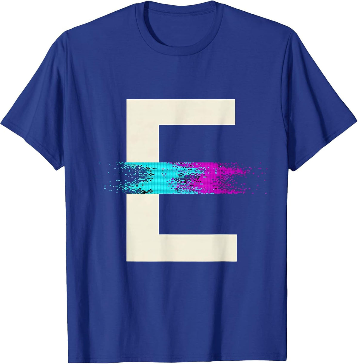 Glitch Letter Dyslexia Awareness Humor T-Shirt - Royal Blue