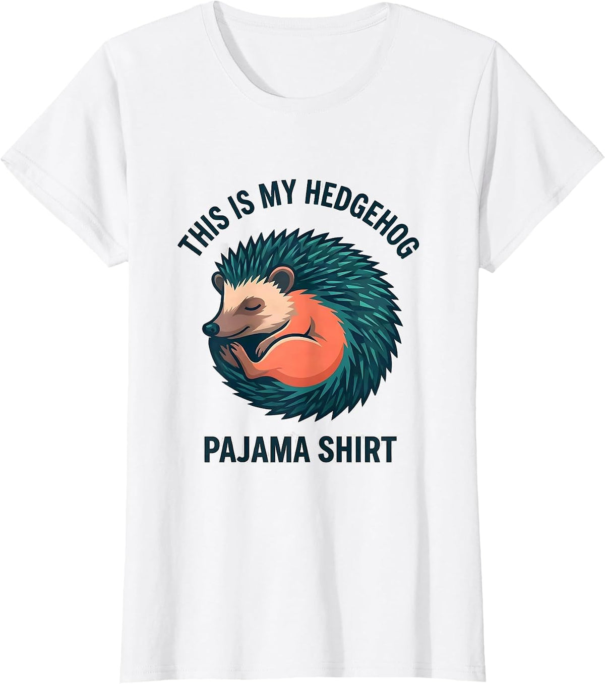 Women's This Is My Hedgehog Pajama Shirt Funny Bedtime Kids Gift T-Shirt - White