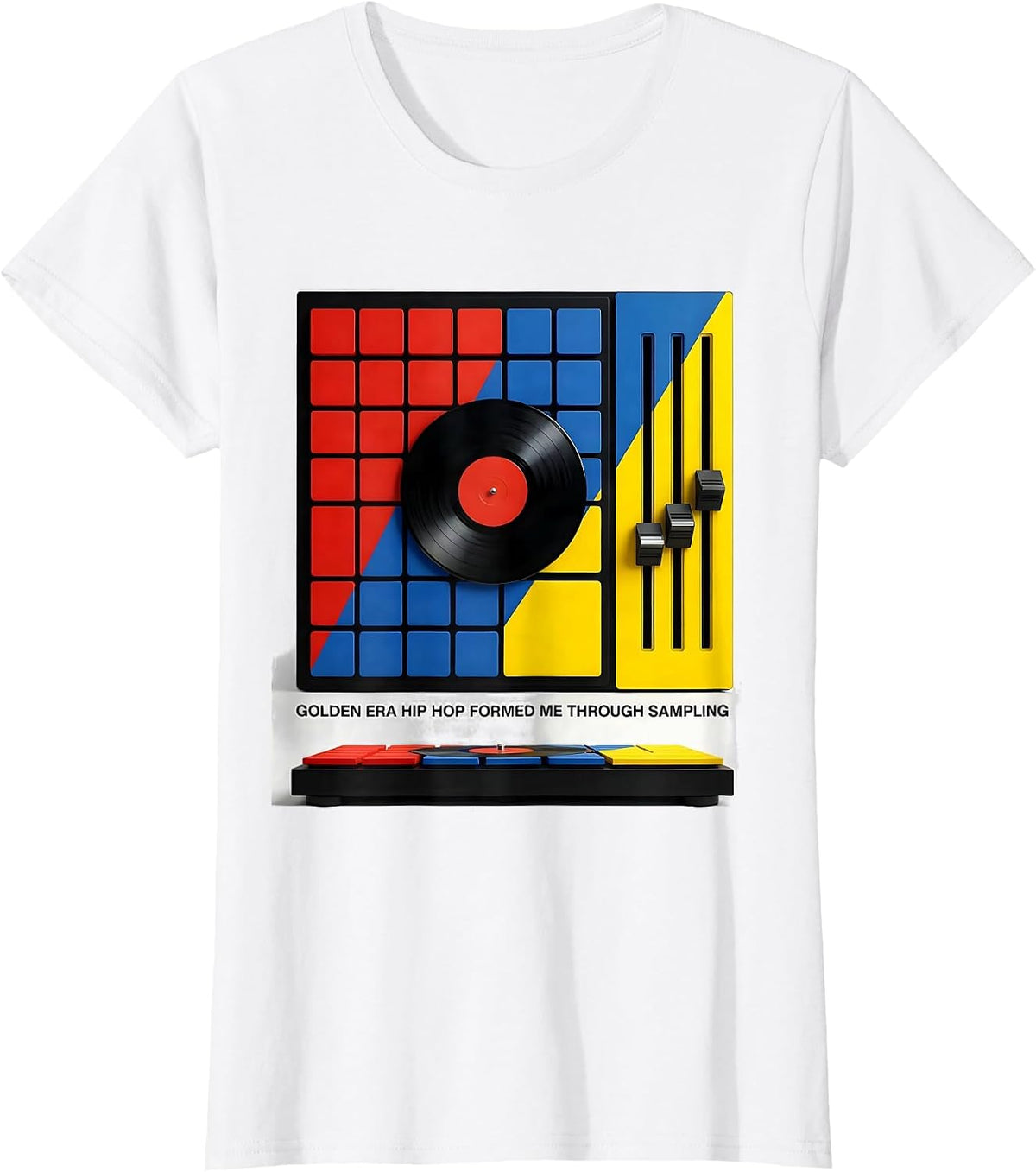 Golden Era Hip Hop Formed Me Through Sampling Retro T-Shirt - White