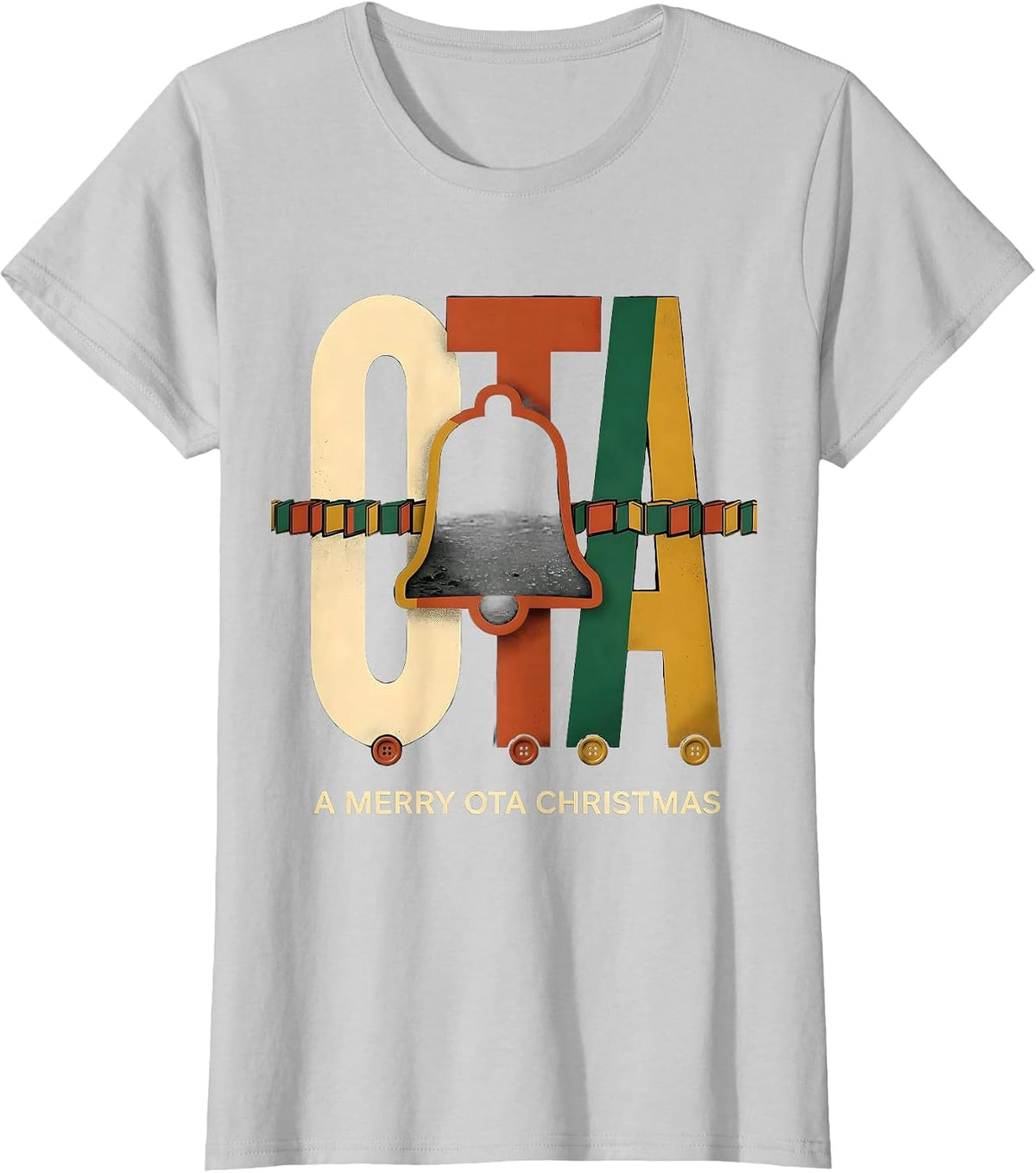 A Merry OTA Christmas Funny Occupational Therapy OT Squad T-Shirt - Silver Grey