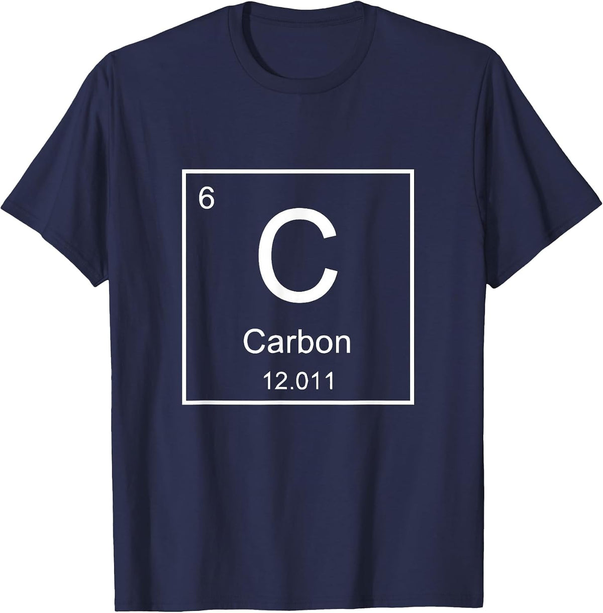Periodic Table of Elements Carbon Element T-Shirt - Navy Blue