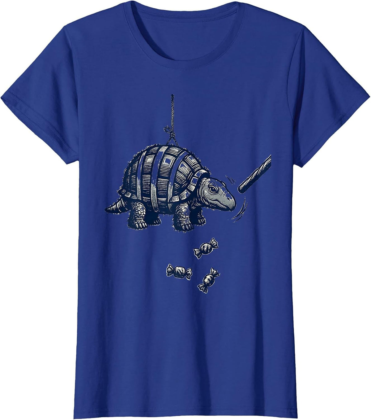 Women's Armadillo Piñata Rubber Stamp Cinco De Mayo Party Costume T-Shirt - Royal Blue