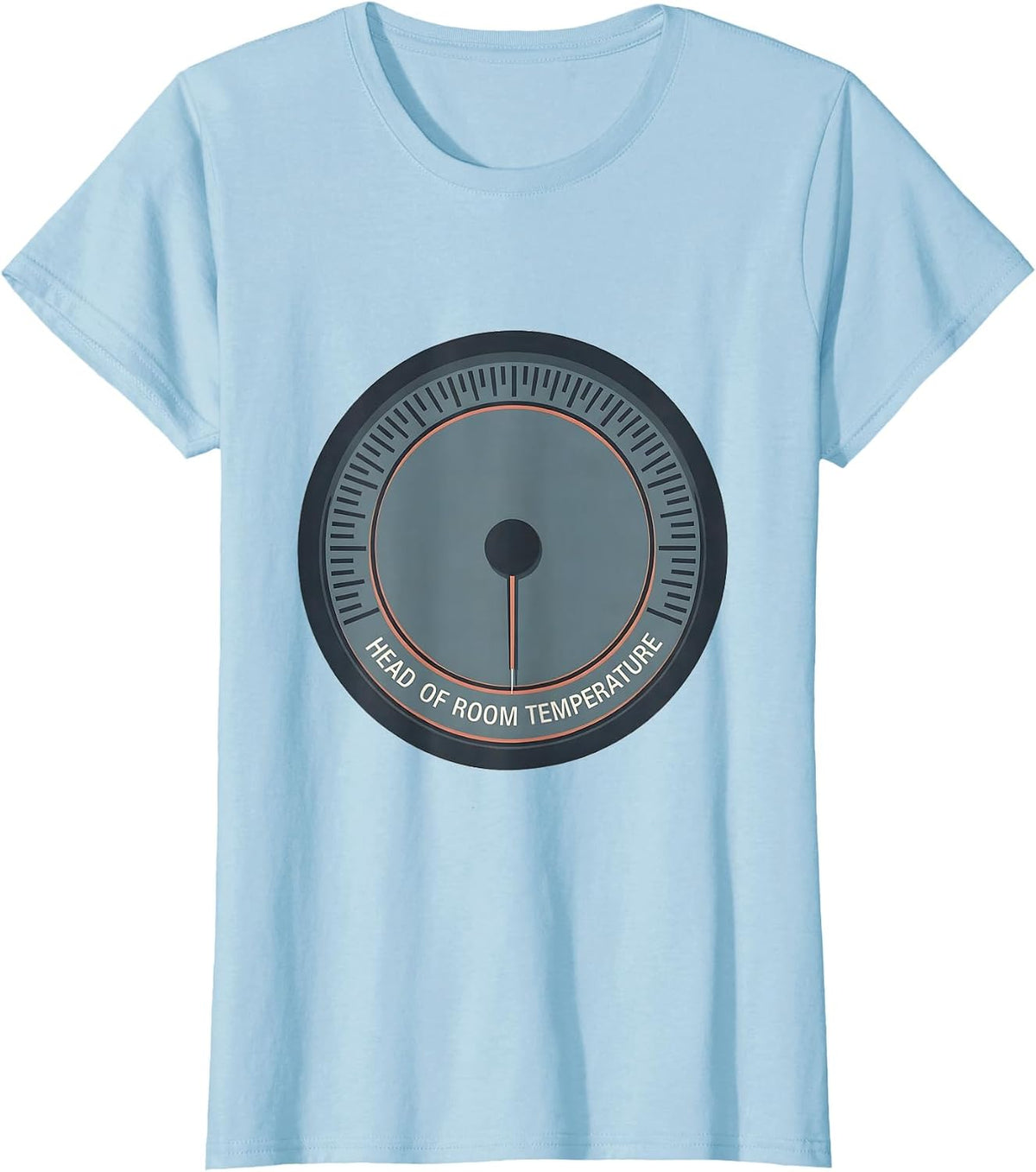 Women's Head of Room Temperature Funny School Counselor Appreciation T-Shirt - Baby Blue