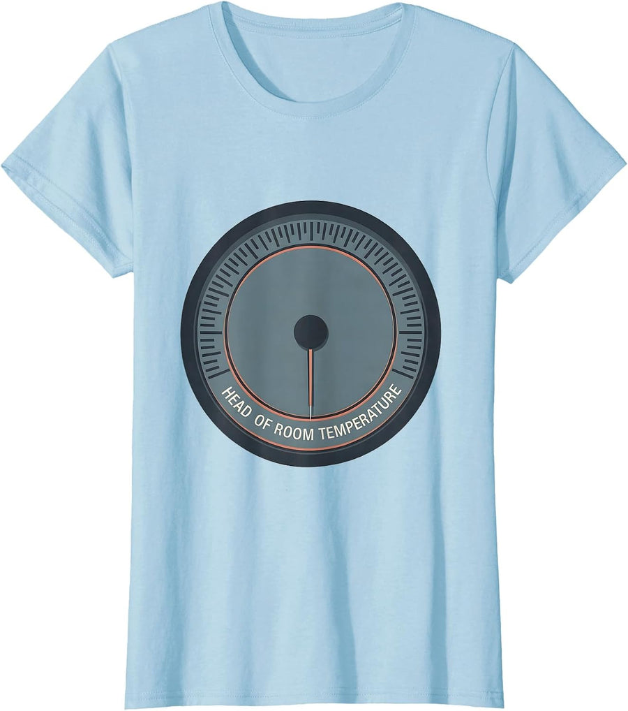 Women's Head of Room Temperature Funny School Counselor Appreciation T-Shirt - Baby Blue