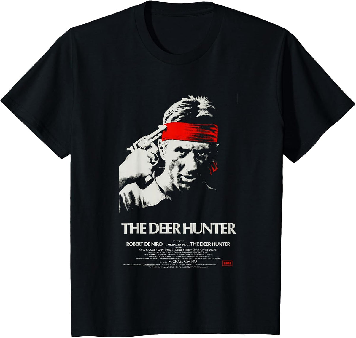 The Deer Hunter Movie Poster Robert De NIRO T-Shirt - Black