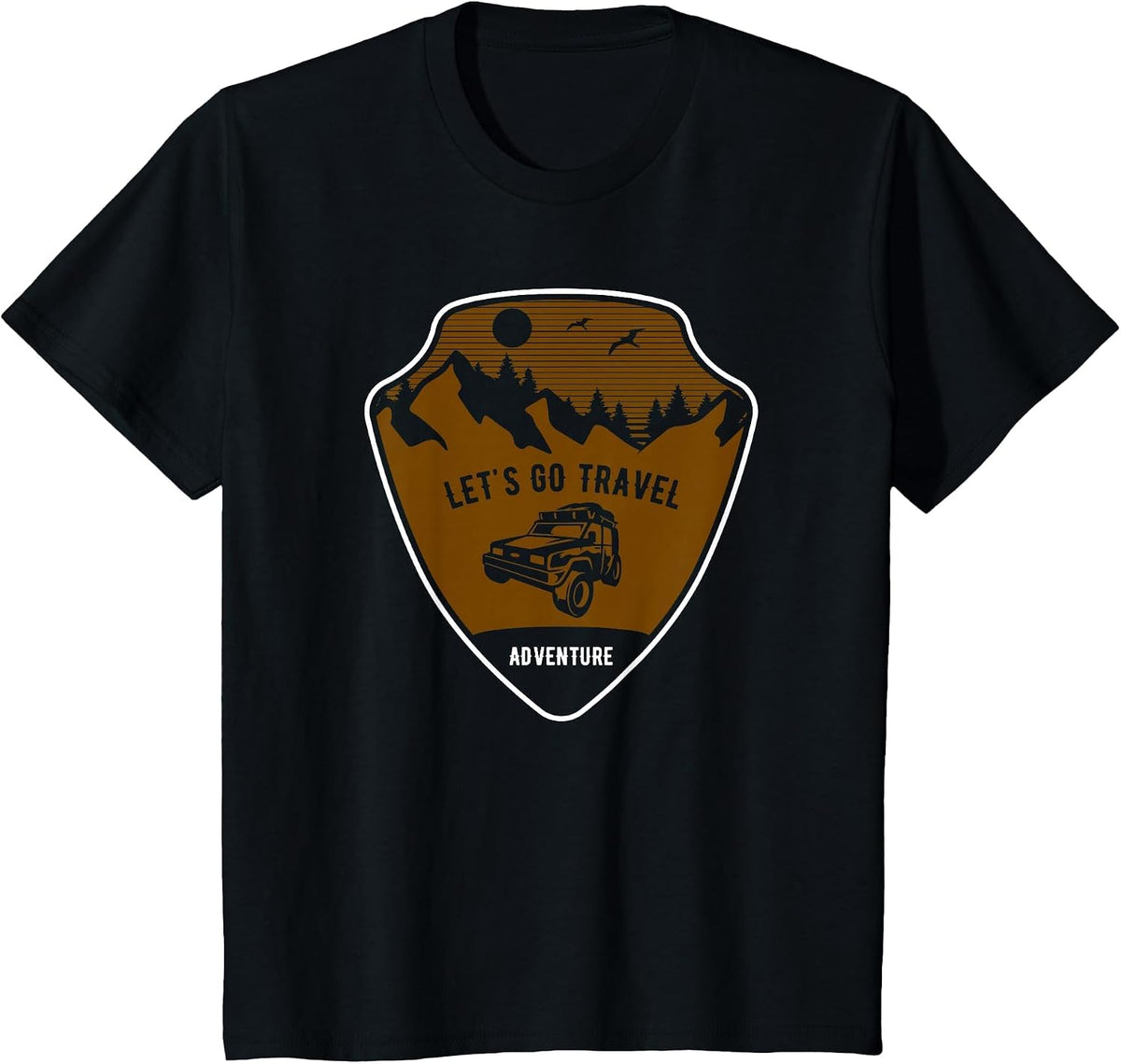 Let's Go Travel Off Roading T-Shirt - Black